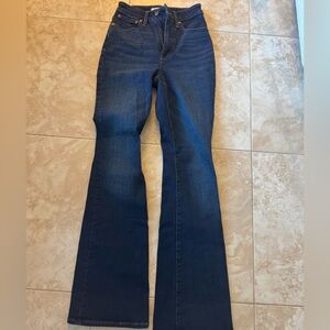 Madewell Dark Blue Curvy Skinny Flare Jeans 25